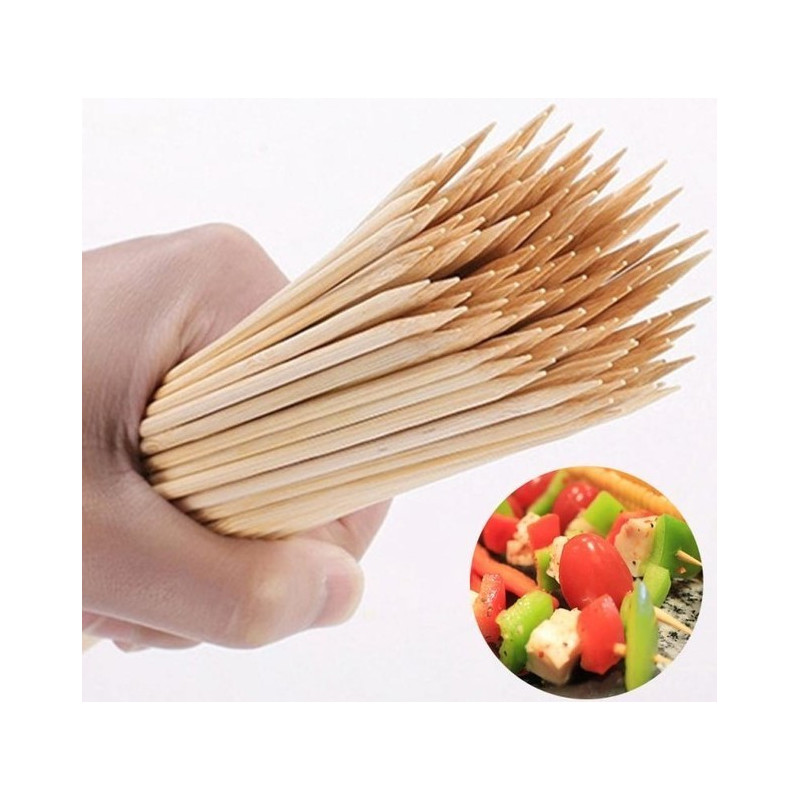 Palito Brocheta Bambu 25Cm Bolsa 100 Unidades | Bambu