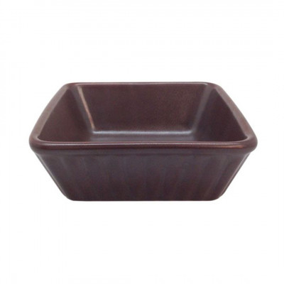 Set 12 Fuente 10X10X3,5Cm Cuadrado Ceramica Café | Pottery