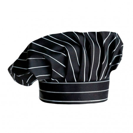 Gorro Chef Frances Basic Listado Negro Blanco | W&L